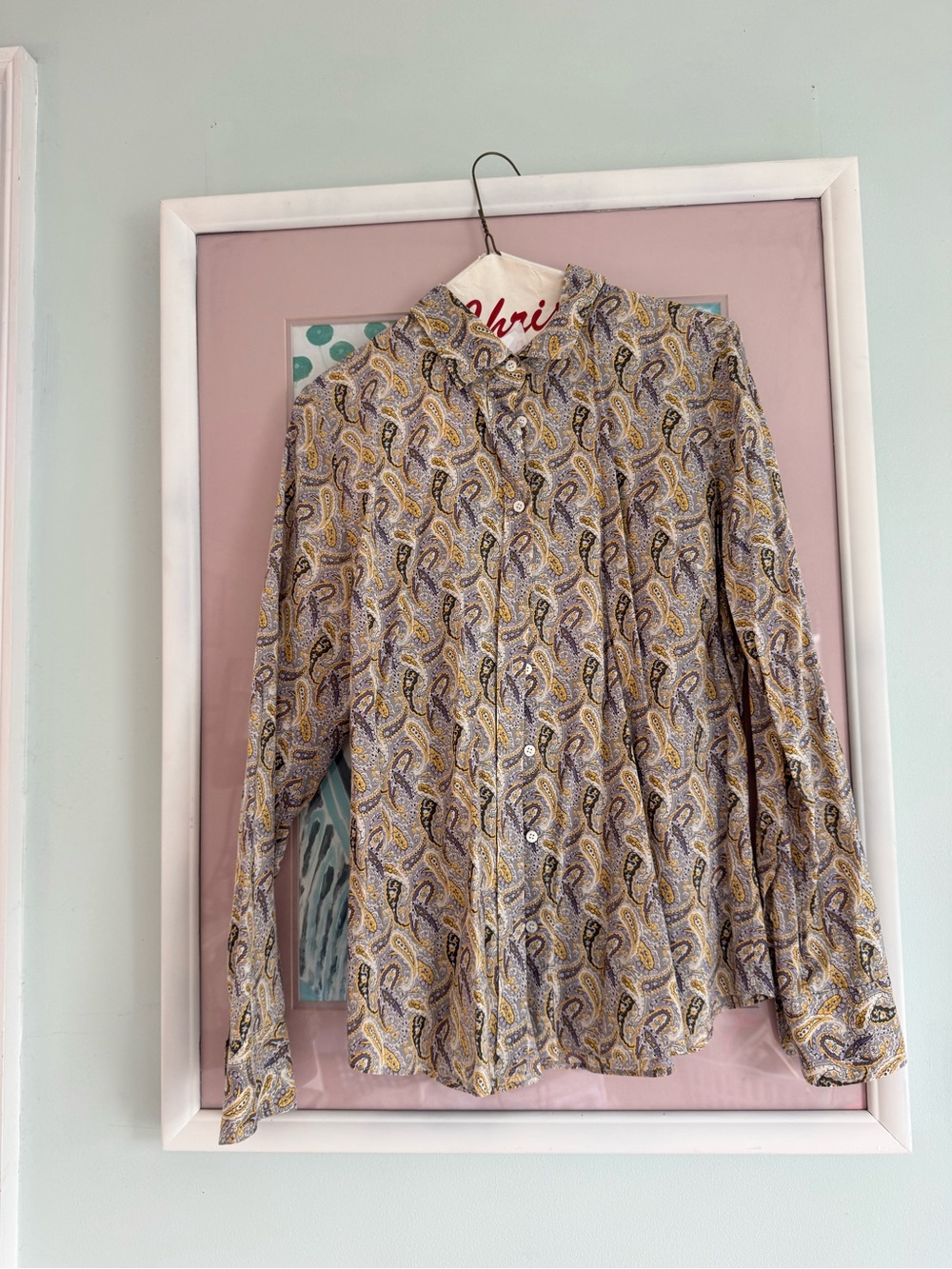 J. Crew Men's Paisley Button-Down Shirt in Yellow & Gray